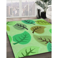 Patterned Emerald Green Rug, pat289grn