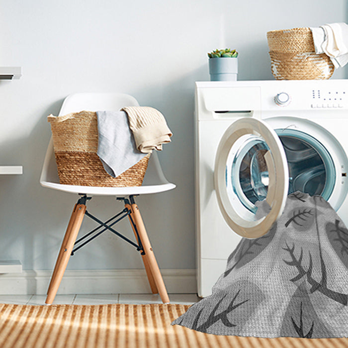 Machine Washable Transitional Platinum Gray Rug in a Washing Machine, wshpat289gry