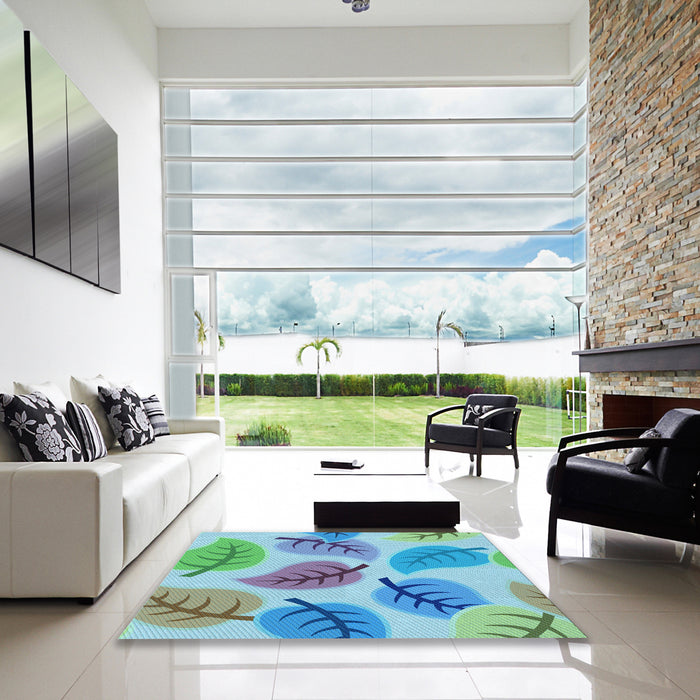Machine Washable Transitional Silk Blue Rug in a Kitchen, wshpat289lblu
