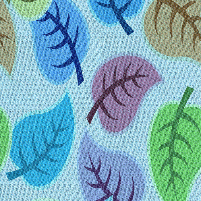 Patterned Silk Blue Rug, pat289lblu