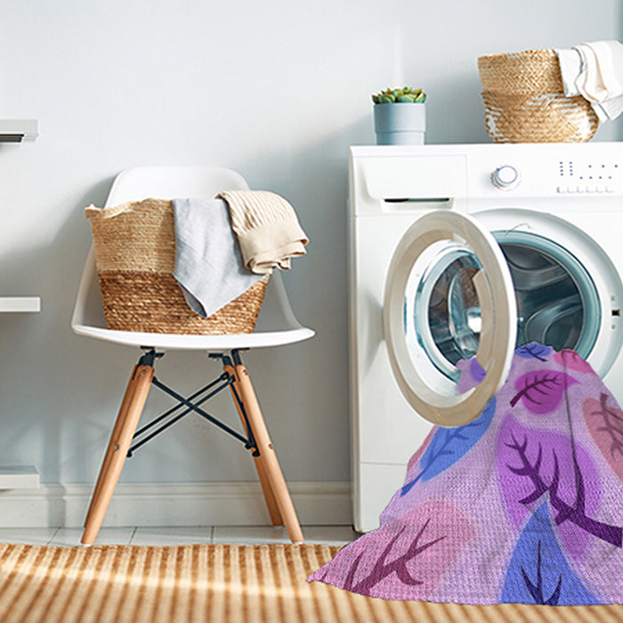 Machine Washable Transitional Bright Lilac Purple Rug in a Washing Machine, wshpat289pur