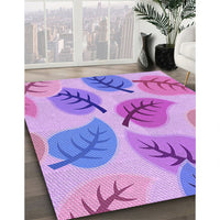 Patterned Bright Lilac Purple Rug, pat289pur