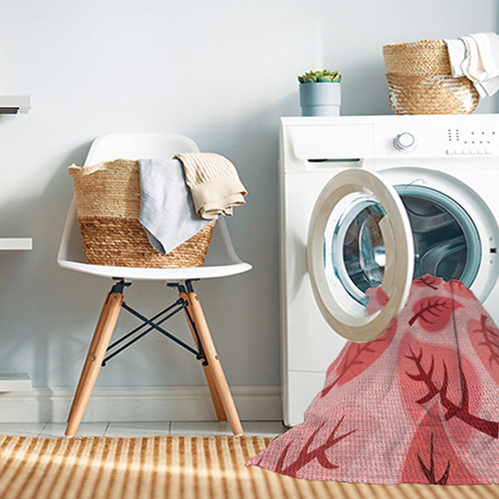 Machine Washable Transitional Pastel Pink Rug in a Washing Machine, wshpat289rd