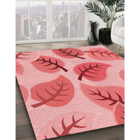 Patterned Pastel Pink Rug, pat289rd