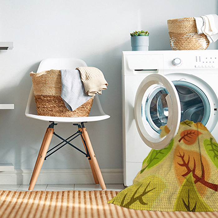 Machine Washable Transitional Yellow Rug in a Washing Machine, wshpat289yw