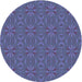 Square Patterned Deep Periwinkle Purple Rug, pat2890blu