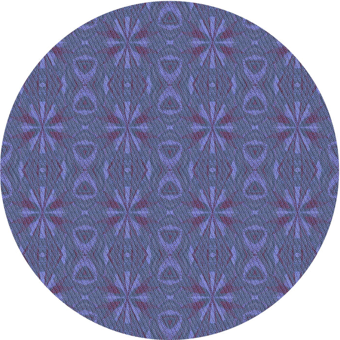 Square Machine Washable Transitional Deep Periwinkle Purple Rug in a Living Room, wshpat2890blu