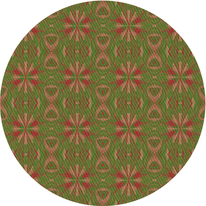 Square Patterned Saddle Brown Rug, pat2890brn