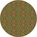 Square Patterned Saddle Brown Rug, pat2890brn