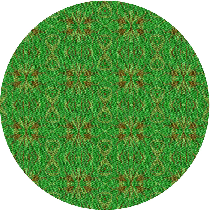 Square Patterned Lime Green Rug, pat2890grn