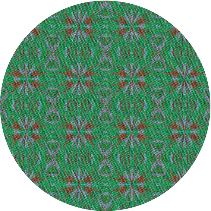 Square Patterned Jade Green Rug, pat2890lblu