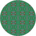 Square Patterned Jade Green Rug, pat2890lblu