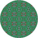 Square Machine Washable Transitional Jade Green Rug in a Living Room, wshpat2890lblu