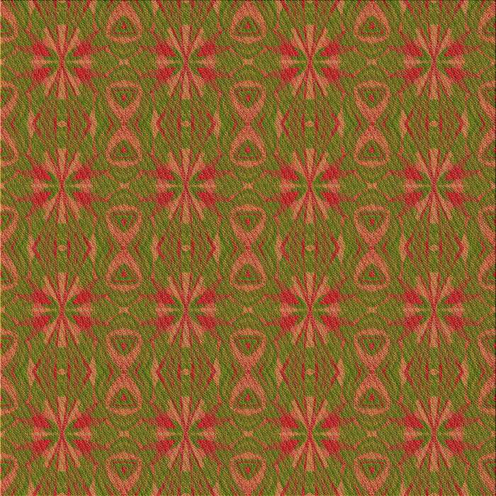 Round Patterned Dark Yellow Green Rug, pat2890org