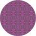 Square Patterned Orchid Purple Rug, pat2890pur