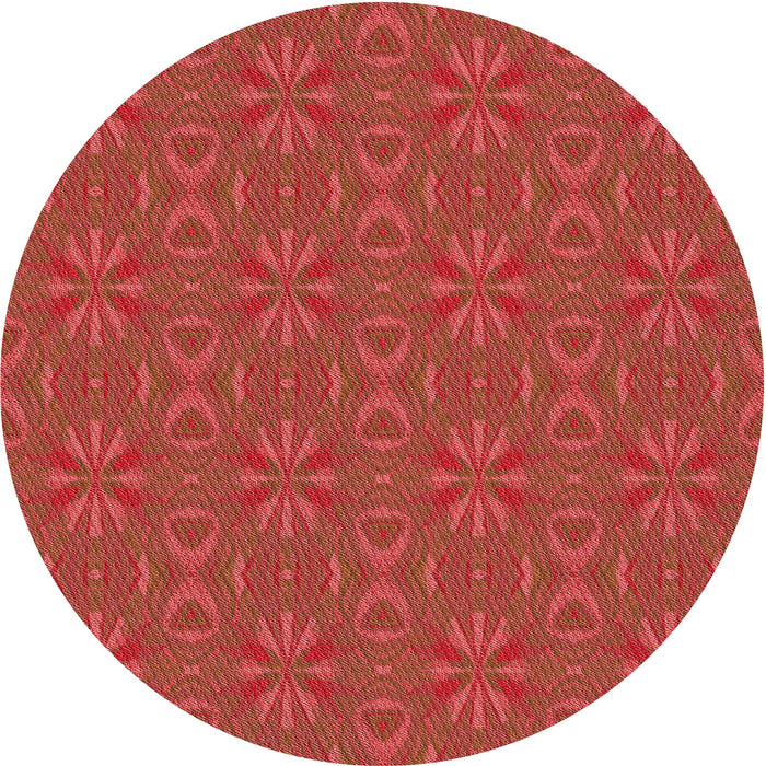 Square Patterned Red Rug, pat2890rd
