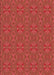 Machine Washable Transitional Red Rug, wshpat2890rd