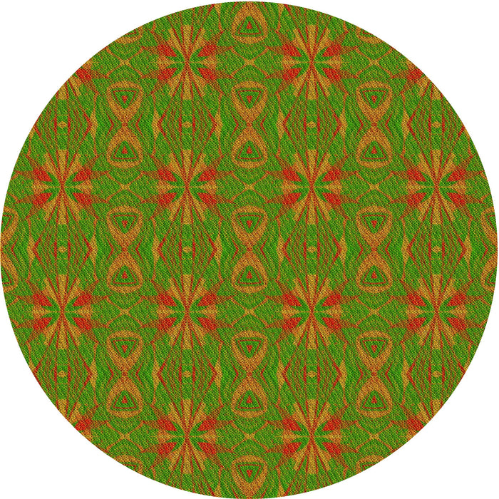 Square Patterned Mahogany Brown Rug, pat2890yw