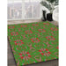 Patterned Saddle Brown Novelty Rug in Family Room, pat2890