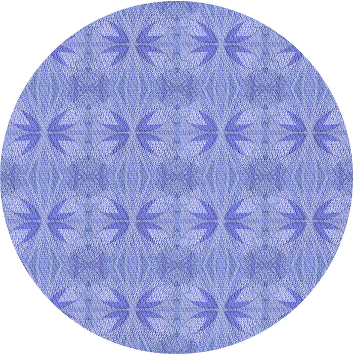 Square Patterned Sky Blue Rug, pat2891blu