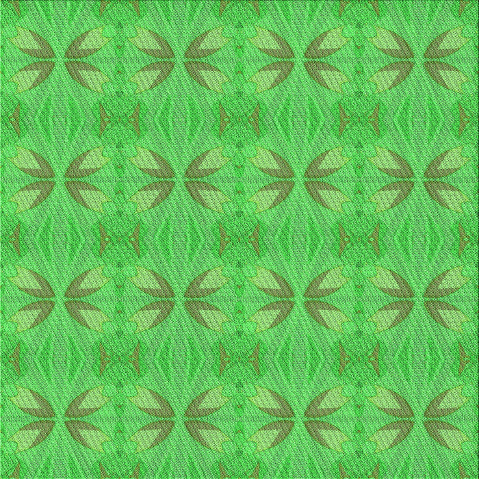 Round Machine Washable Transitional Neon Green Rug, wshpat2891grn