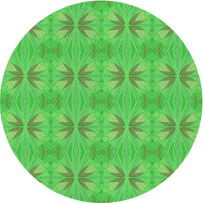 Square Machine Washable Transitional Neon Green Rug in a Living Room, wshpat2891grn