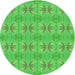 Square Machine Washable Transitional Neon Green Rug in a Living Room, wshpat2891grn