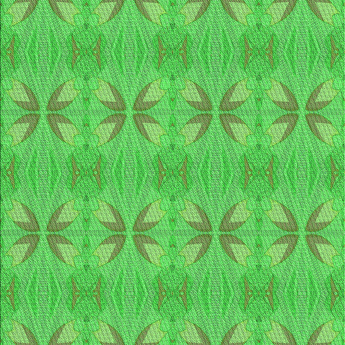 Patterned Neon Green Rug, pat2891grn