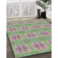 Patterned Mauve Taupe Purple Novelty Rug, pat2891