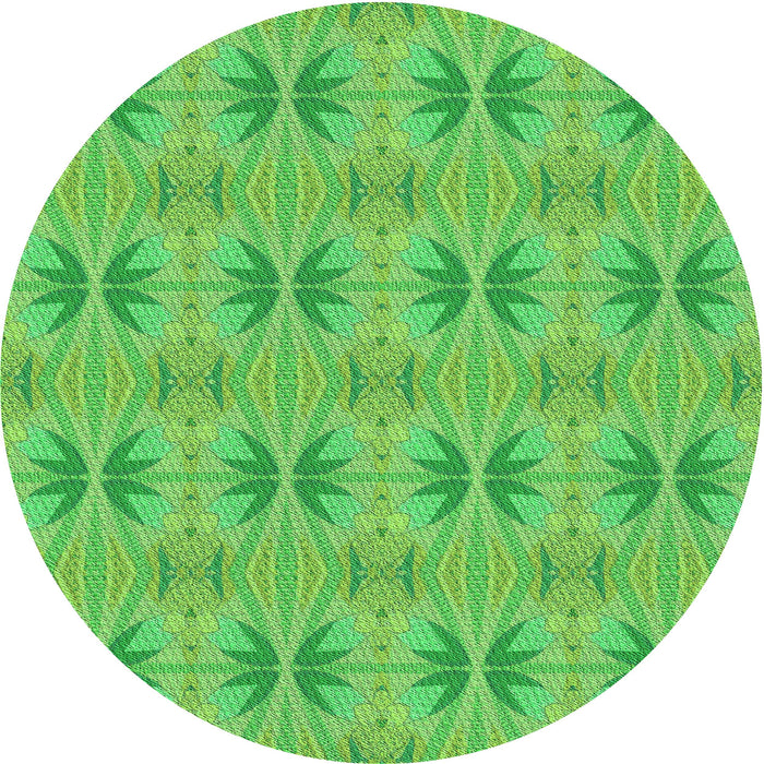 Square Patterned Emerald Green Rug, pat2892grn