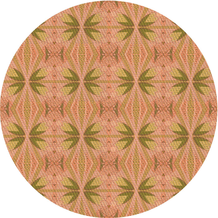 Square Patterned Orange Rug, pat2892org