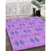 Machine Washable Transitional Bright Lilac Purple Rug in a Family Room, wshpat2892pur