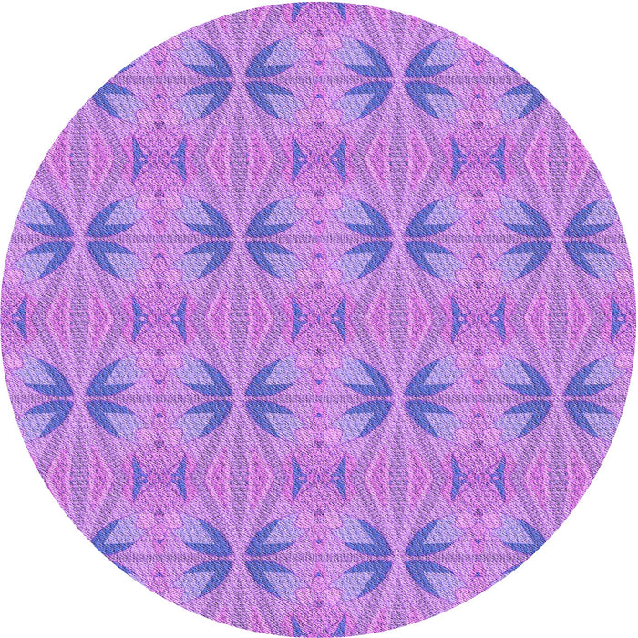 Square Machine Washable Transitional Bright Lilac Purple Rug in a Living Room, wshpat2892pur
