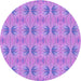 Square Patterned Bright Lilac Purple Rug, pat2892pur