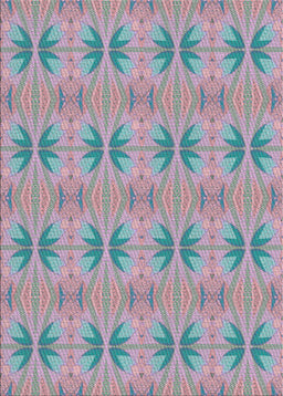 Patterned Light Steel Blue Novelty Rug, pat2892