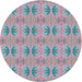 Sideview of Patterned Light Steel Blue Novelty Rug, pat2892