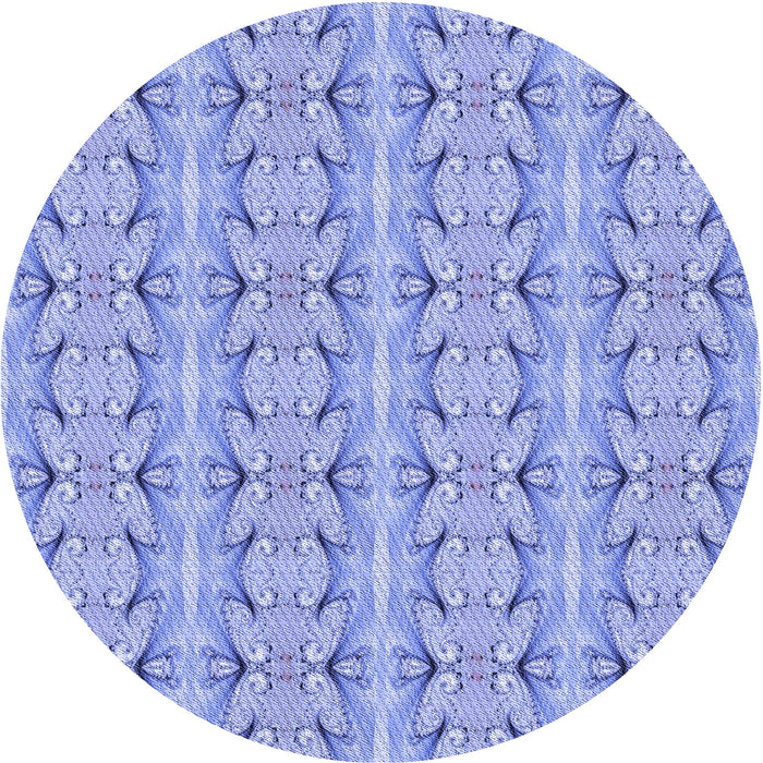 Square Patterned Jeans Blue Rug, pat2893blu