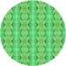 Square Patterned Neon Green Rug, pat2893grn