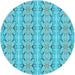 Square Machine Washable Transitional Dark Turquoise Green Rug in a Living Room, wshpat2893lblu