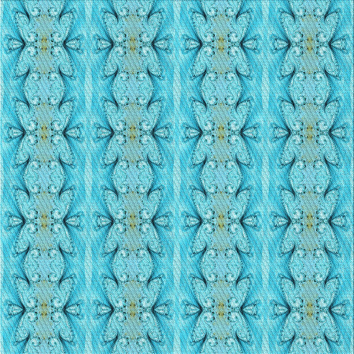 Round Machine Washable Transitional Dark Turquoise Green Rug, wshpat2893lblu