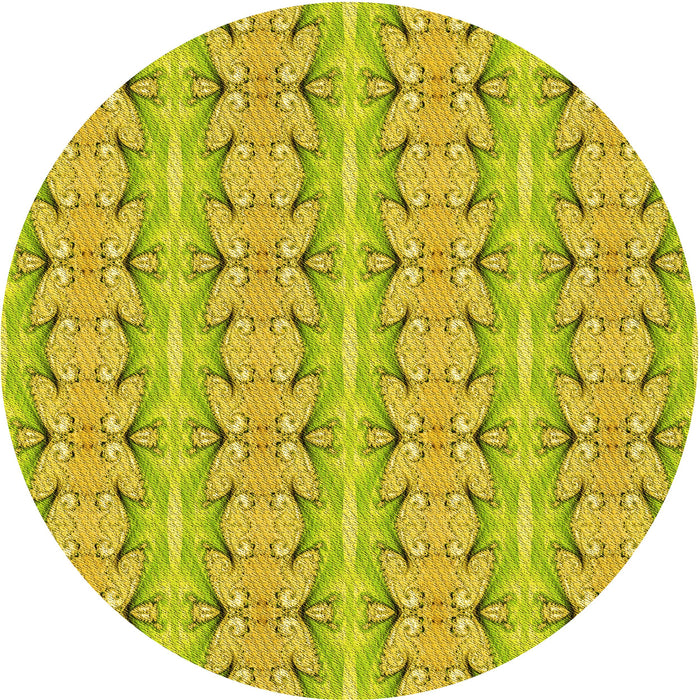 Square Patterned Dark Golden Brown Rug, pat2893yw