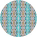 Square Machine Washable Transitional Grayish Turquoise Green Rug, wshpat2893