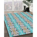 Machine Washable Transitional Grayish Turquoise Green Rug in a Family Room, wshpat2893