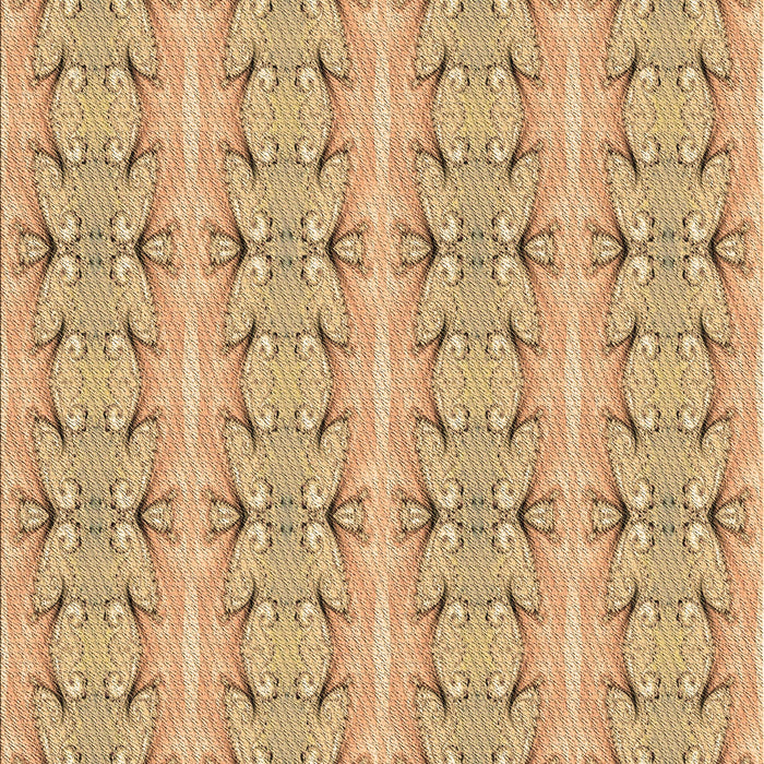 Patterned Chrome Gold Yellow Rug, pat2894brn