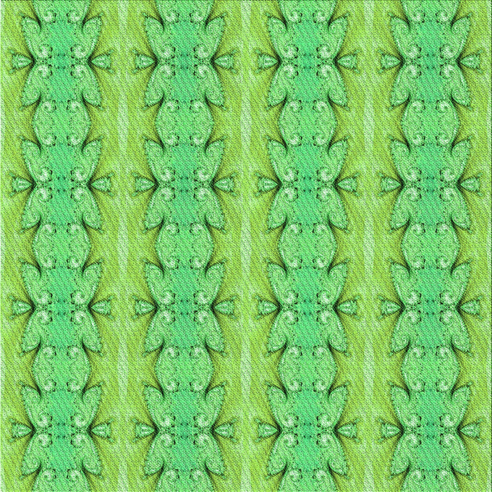 Round Patterned Emerald Green Rug, pat2894grn