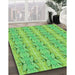 Patterned Emerald Green Rug in Family Room, pat2894grn