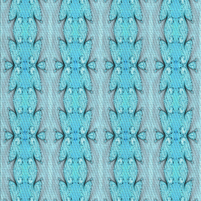 Patterned Macaw Blue Green Rug, pat2894lblu