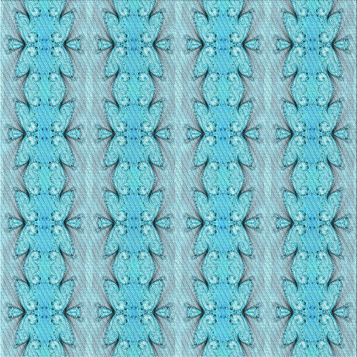 Round Patterned Macaw Blue Green Rug, pat2894lblu