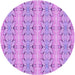 Square Patterned Pastel Purple Pink Rug, pat2894pur