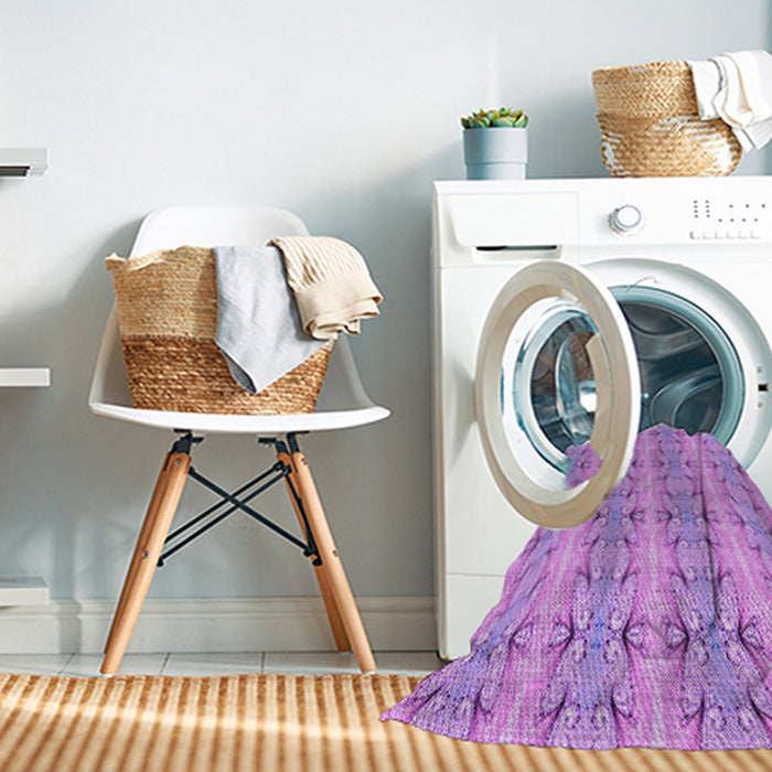 Machine Washable Transitional Pastel Purple Pink Rug in a Washing Machine, wshpat2894pur